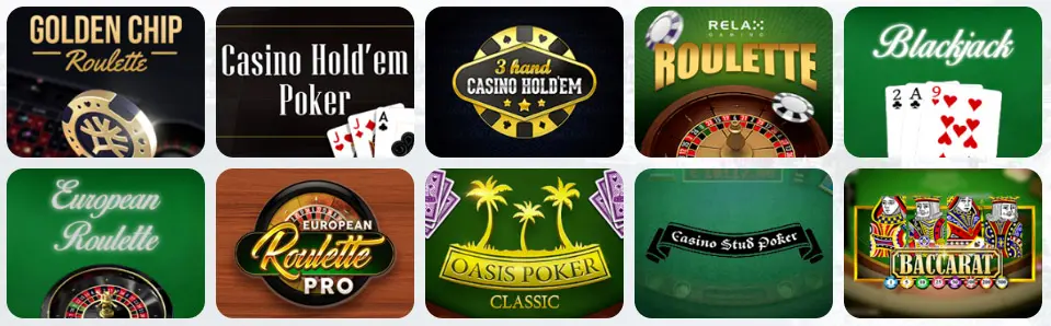 Jeux de table au PLEDOO CASINO