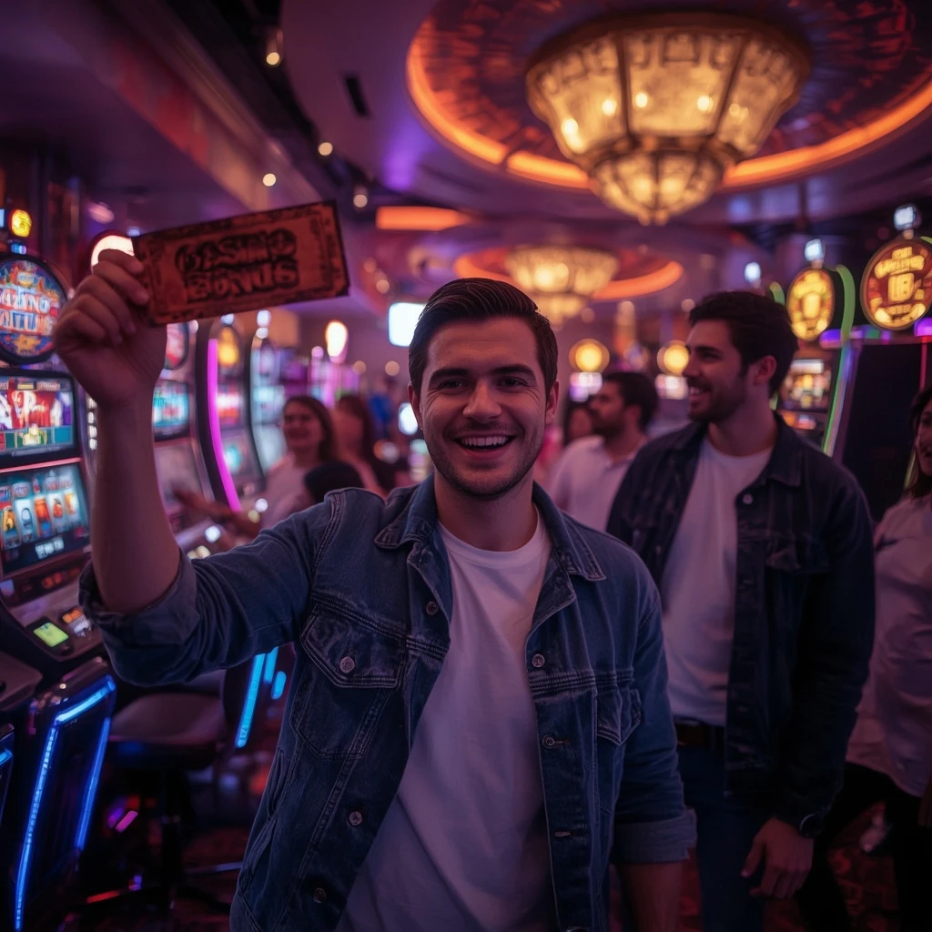 une personne tenant un bonus de casino Pledoo Casino